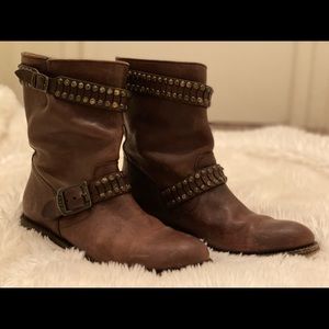 Frye studded boots